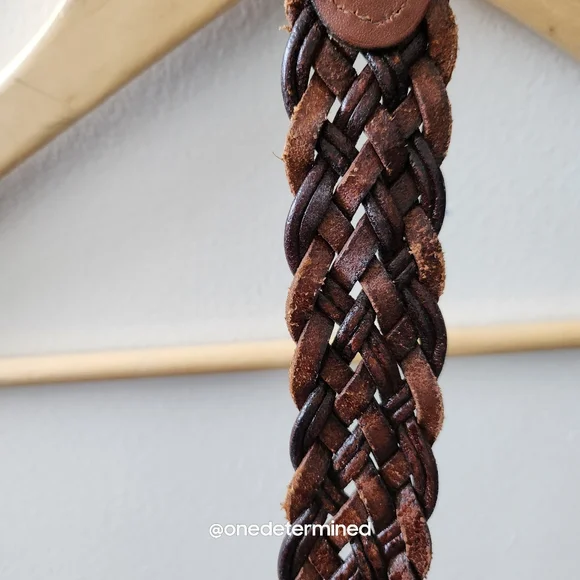!SOLD! Vintage Braided Leather Coach Belt - Picture 7 of 9